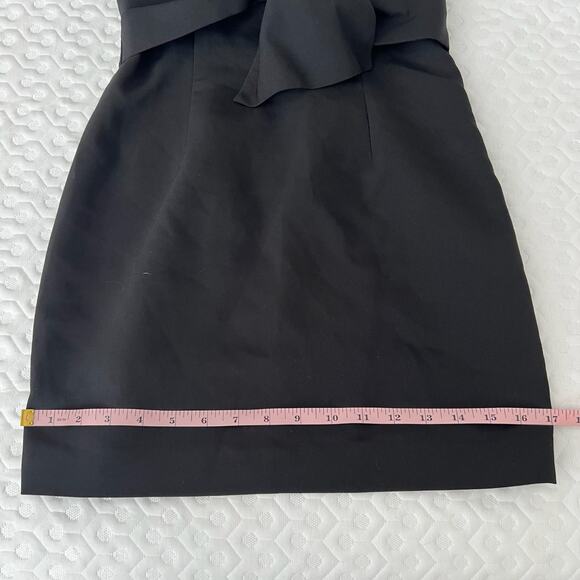 Likely Araya Black Twist-Detail Strapless Mini Dress Size 6 Bow Formal or Semi - Picture 7 of 13